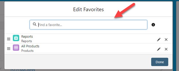 Salesforce shortcuts edit favorites